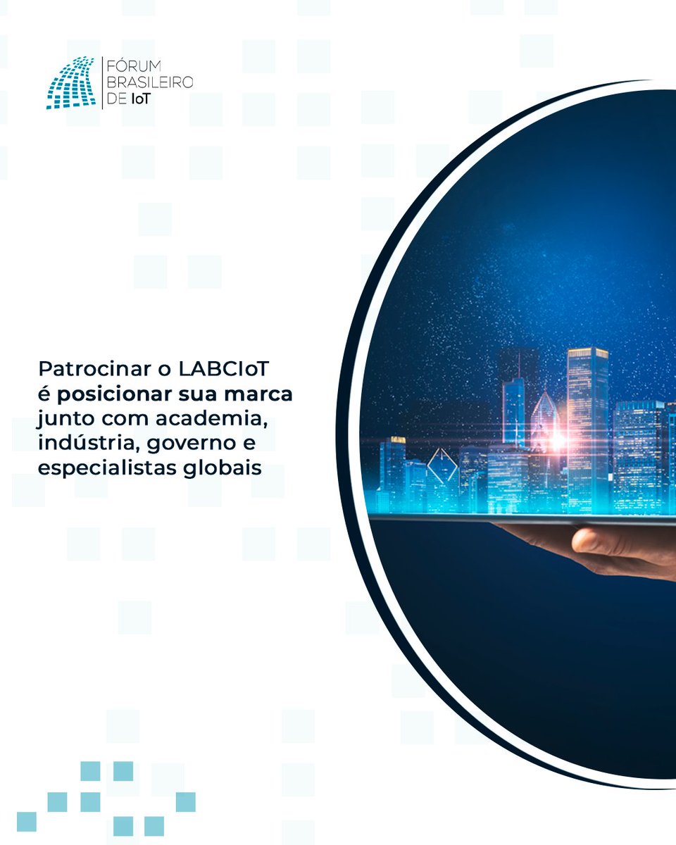 FBIoT2016's tweet photo. O futuro da IoT está aqui! O LABCIoT é o principal evento de Internet das Coisas da AL. Patrocinar é posicionar sua marca no centro da inovação e IA.
Participe dessa transformação: 🔗 https://t.co/YpUhdTRVkb 💼 Seja um patrocinador: eventos@ghmsolutions.com.br
#LABCIoT2026 #IoT https://t.co/POriNNJVFP