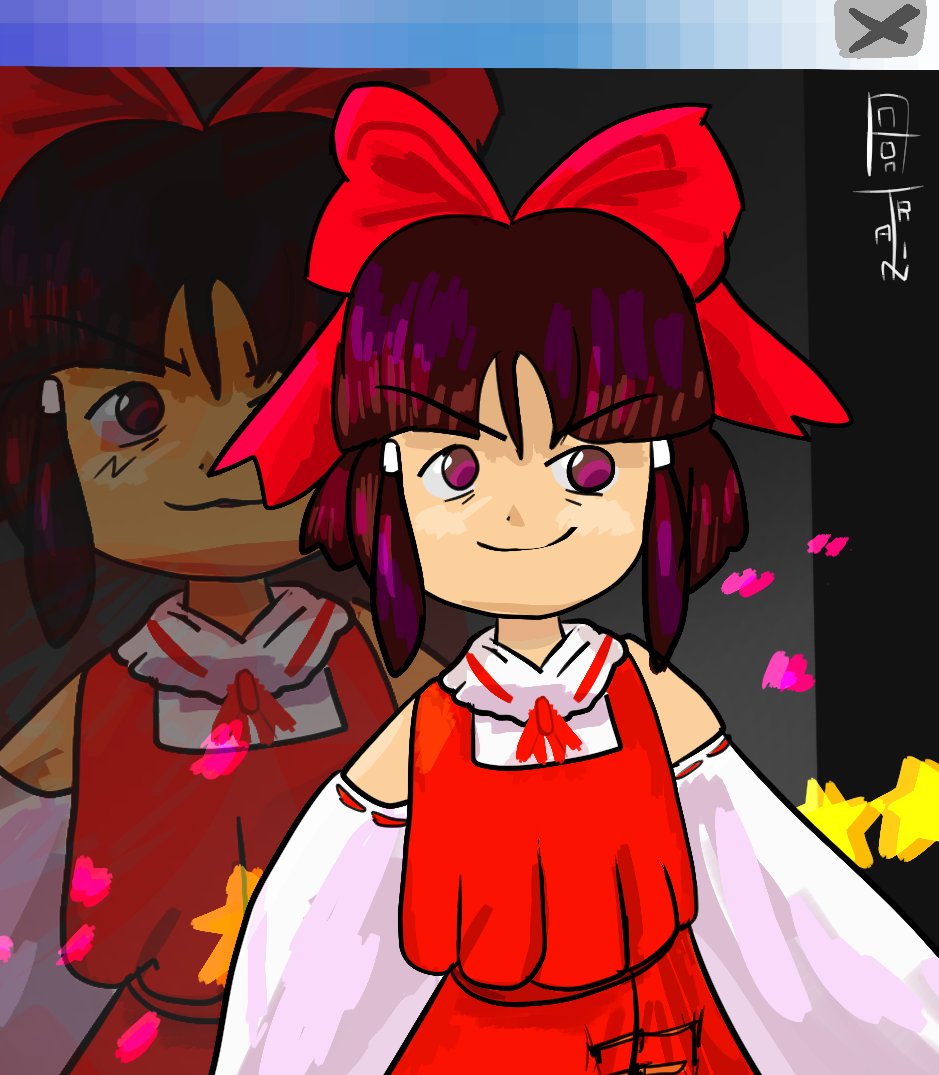 TrainAnon's tweet photo. "Reimu touhou lookin alright" https://t.co/nuLhyQDYZc