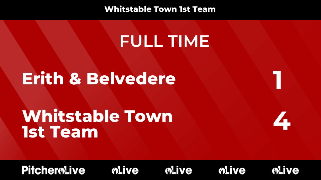 whitstabletown's tweet photo. FULL TIME: Erith &amp; Belvedere 1 - 4 Whitstable Town 1st Team
#ERIWHI #Pitchero
https://t.co/vlinF9FMB4 https://t.co/wUNgrhK9u3