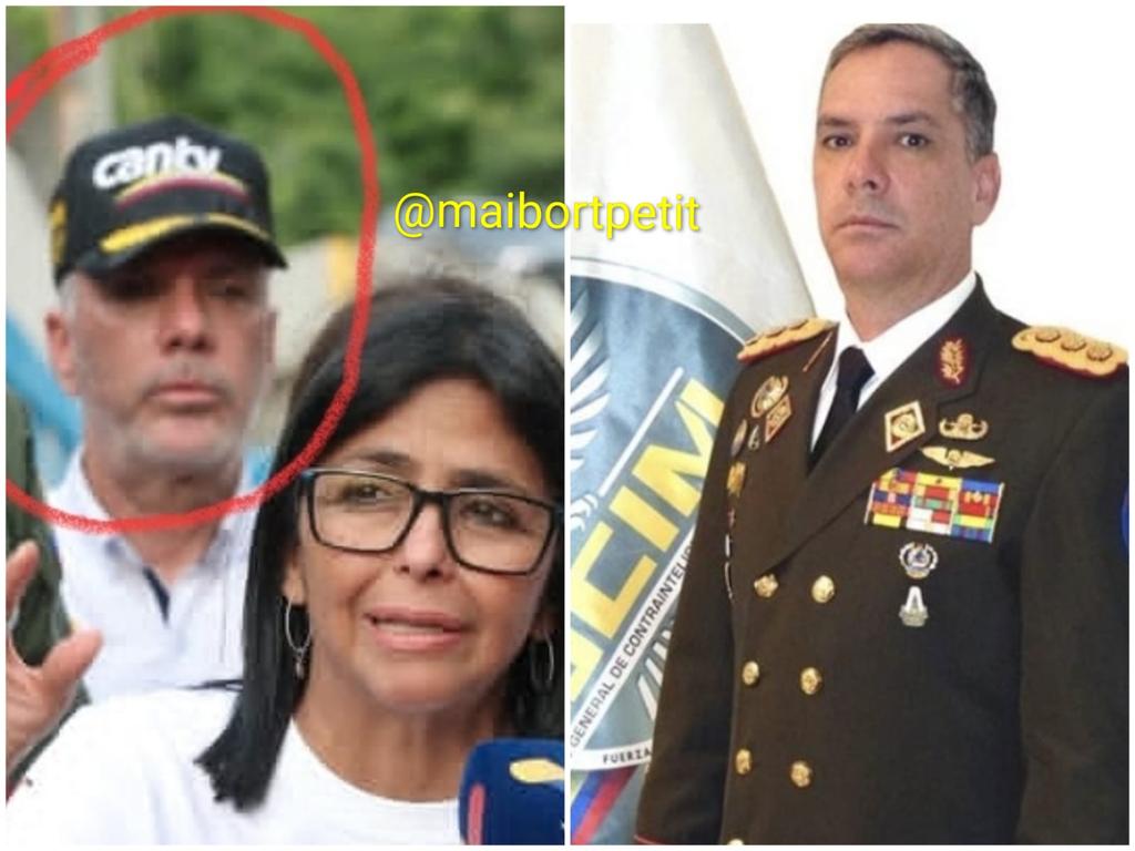 maibortpetit's tweet photo. Hernández Dala, quien dirigió la DGCIM durante el período marcado por las mayores denuncias de represión y  violaciones de derechos humanos, apareció detrás de Delcy Rodríguez luciendo una gorra de CANTV. Cabe recordar que Nicolás Maduro lo designó al frente de esa empresa estatal para continuar con el control social a través de las telecomunicaciones.