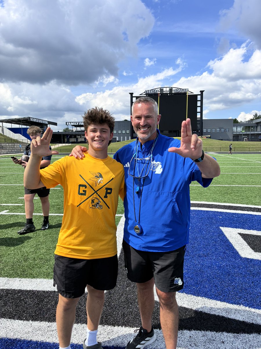 marshallpata28's tweet photo. Great camp today at @gvsufootball !
4/5 Field goal charting, hit great balls from punt and kickoff as well. Loved the experience, big thanks to @CoachWooster and @Coach_Gardiner for making everything happen.
@GPN_FTBL https://t.co/X2rczn3HRo