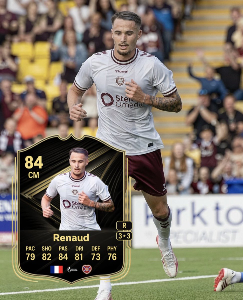 JambosUT's tweet photo. Tom Renaud with his first Hearts goal against Livingston today. Exciting season coming up for the Frenchman! 🇱🇻 #HeartsFC #HMFC #SPFL #EAFC26 #HHGH #Renaud https://t.co/jX888y7KCE
