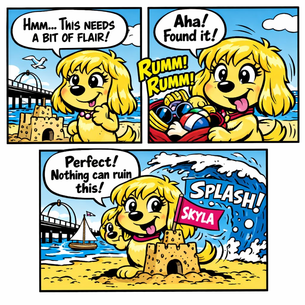 PantoShow's tweet photo. Are brand new cartoon Skyla the cockerpoo adventure #cartoon #cockerpoo #southport https://t.co/AB83CUUzKG