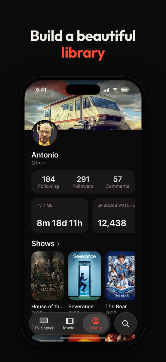 bingersapp's tweet photo. TV Time stops on July 15th 😭. But let's save its soul. 
Bingers was created by the founder of TV Time (@Toze). Save your TV Time data right NOW so all is retrieved when the app comes out (end of July)
https://t.co/s40X7S5d6y https://t.co/kePPXRD7Bn