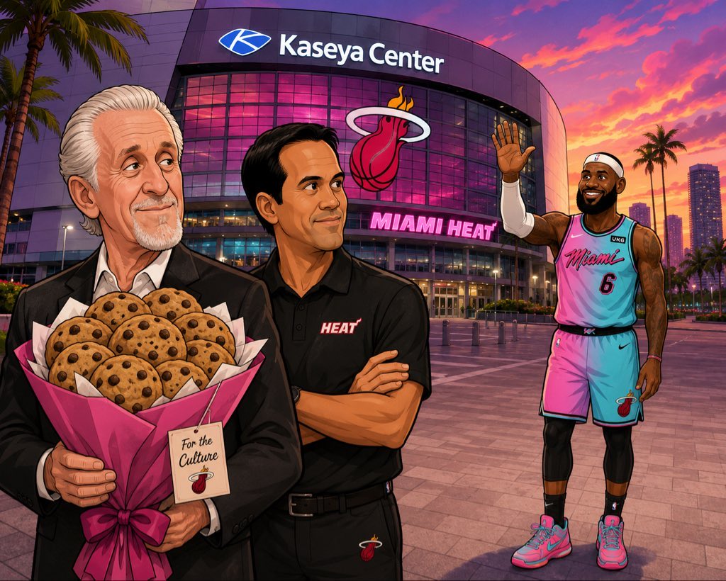 CuffsTheLegend's tweet photo. if Pat Riley pulls off Giannis &amp; LeBron in the same Summer.. he deserves to be the new NBA Logo 🔥🍪 🐐 https://t.co/aqpKILLIID