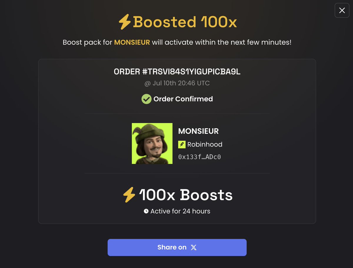 theohkwon's tweet photo. Used the first creator fees to pay 100x DexScreener boosts for $MONSIEUR. Looking better now! https://t.co/PFRvlrCH1M