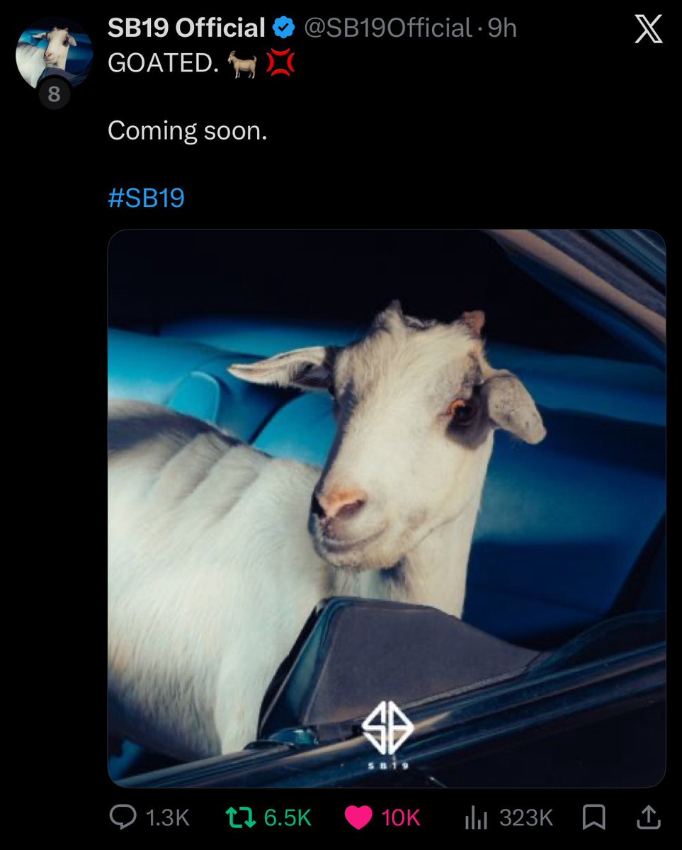 SBretmanStone's tweet photo. BREAKING: SB19’s updated X profile photo, rumored to tease a new era or upcoming release ahead of their highly anticipated Lollapalooza performance, is now the #8 MOST-LIKED TWEET in the Philippines over the last 24 hours — just 9 hours after posting.

@SB19Official | #SB19 https://t.co/URi5qzOJVn