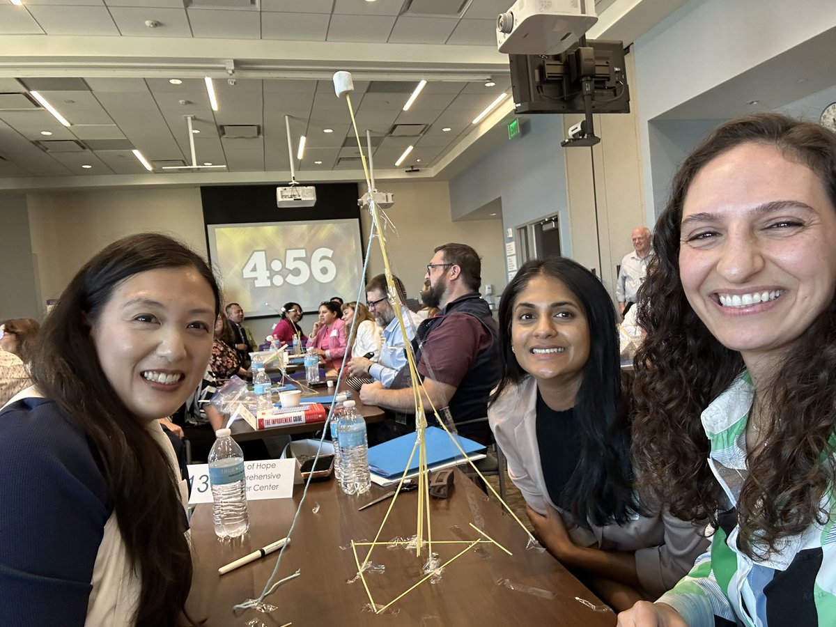hoperugo's tweet photo. So proud of our @cityofhope team at the ASCO quality training program in SFO.   They won the team building event!  Their project is to increase somatic testing in HR+ MBC. @Jenn_Tseng Leah Naghi and @NikhilaKeth thanks to @ASCO for this great opportunity. https://t.co/H1felRQteC