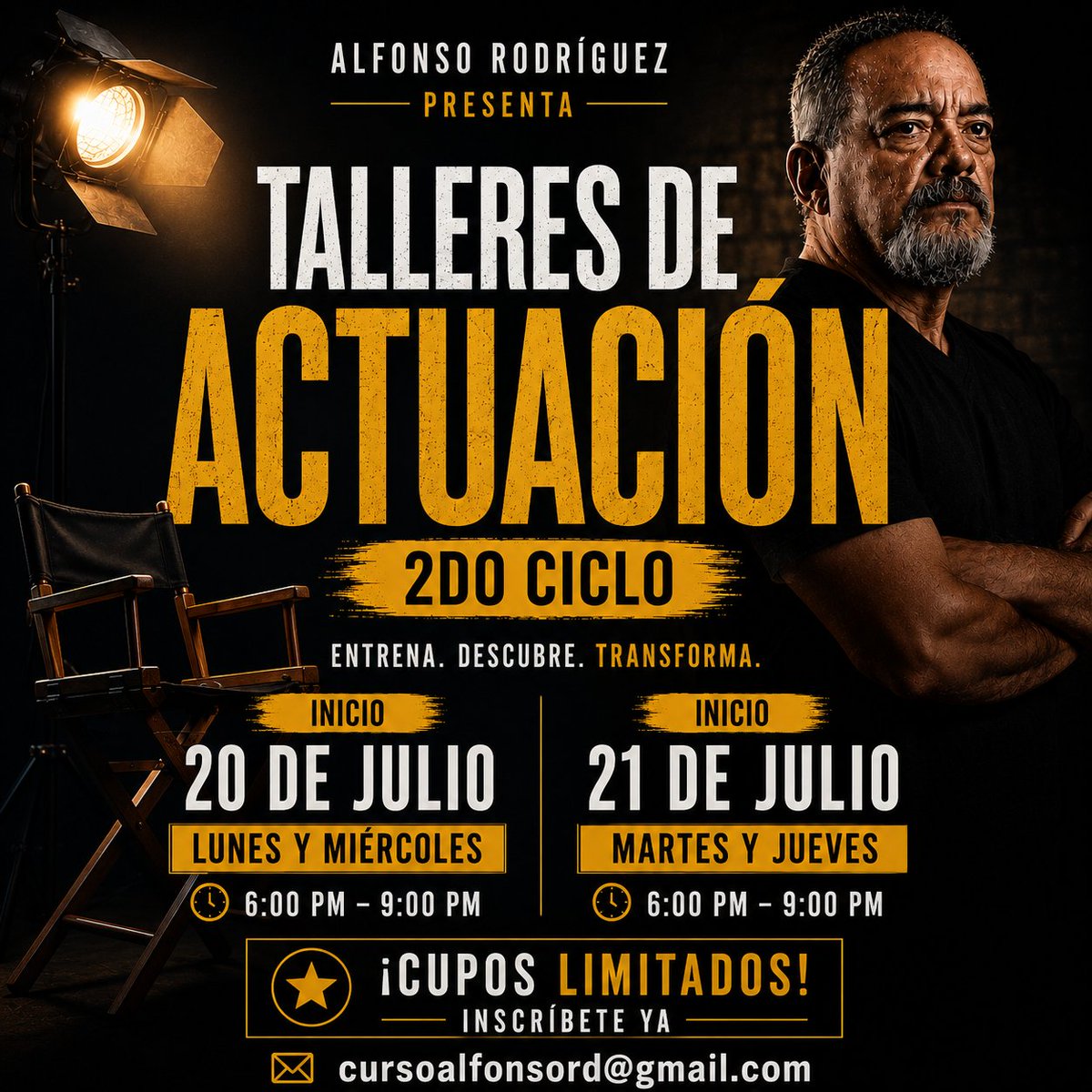 alfonsorod's tweet photo. DEL 2DO CICLO SOLO QUEDAN : LUNES Y MIERCOLES 4 CUPOS, MARTES Y JUEVES 6 CUPOS. ARRANCAMOS EL 20 DE JULIO https://t.co/mouYRD2j0a