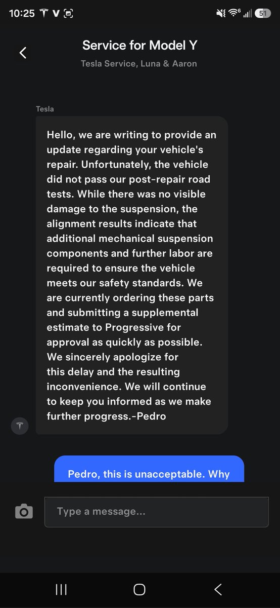 LEbersbach43244's tweet photo. @TeslaCharging Thinking about buying a Tesla? Think twice.
Tesla Collision Center Plano TX delayed my delivery from July 6 to July 10. I was told my car was being washed for pickup. Hours later, they said it failed inspection and needed more parts. https://t.co/RMzLNeYzB1
