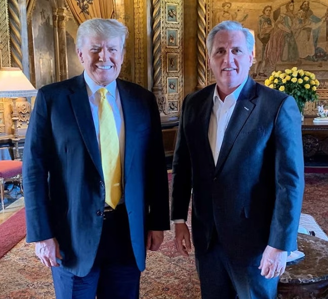 SeanCasten's tweet photo. McCarthy on 1/13/21: "Donald Trump bears responsibility for Wednesday's attack on Congress by mob rioters"

15 days later he kissed the ring, and has since never taken his lips off this flawed womanizer. https://t.co/YzOJy944TH