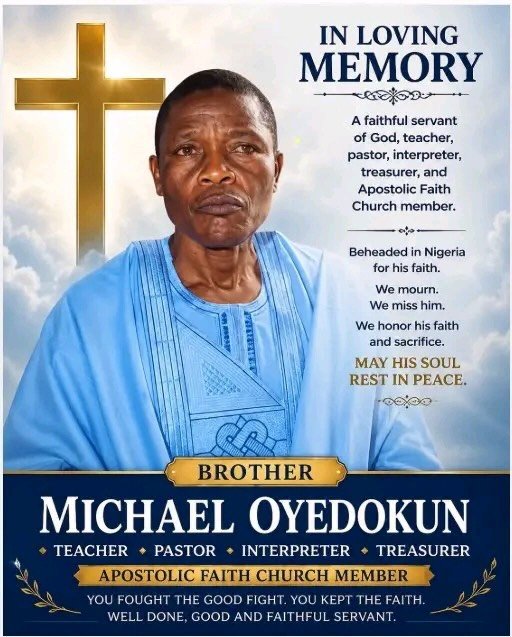 ChuksEricE's tweet photo. "My heart rejoices with every family that has been reunited with their loved ones after weeks of pain, fear and uncertainty. Welcome home. But as others celebrate, my family møurns.

My uncle, Michael Olugbade Oyedokun, will never come home. He was taken from us, and his life was brutålly cut short. Our joy is incomplete because one chair at our table will remain empty forever.

Today, we celebrate those who returned while remembering the one who never did. Rest in peace, Uncle Michael. You will never be forgotten."

— Michael Oyedokun's niece møurns her late uncle while reacting to the release of the abducted victims.