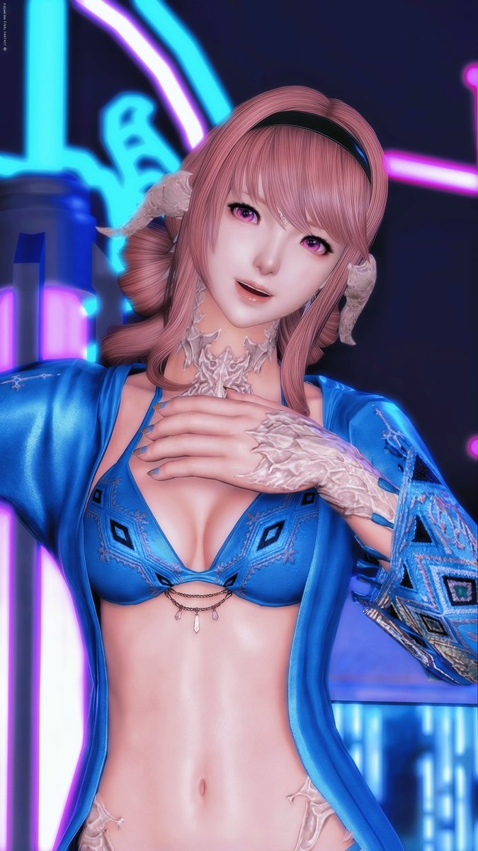 Hitoha_Kiri_'s tweet photo. 『メタリック👙の要望に応えて🎶』

おはようございます🎶☀

今日は午前中だけどお仕事行ってきます🎶
いつも通り午前中はめっちゃバタバタしてるのでリプは遅いです🫣

週末も素敵な１日になります様に🍀

📸 #Eno_studio
#おはウラ
#FF14SS #アウラ #後角愛好会 https://t.co/kXDLyeNre3