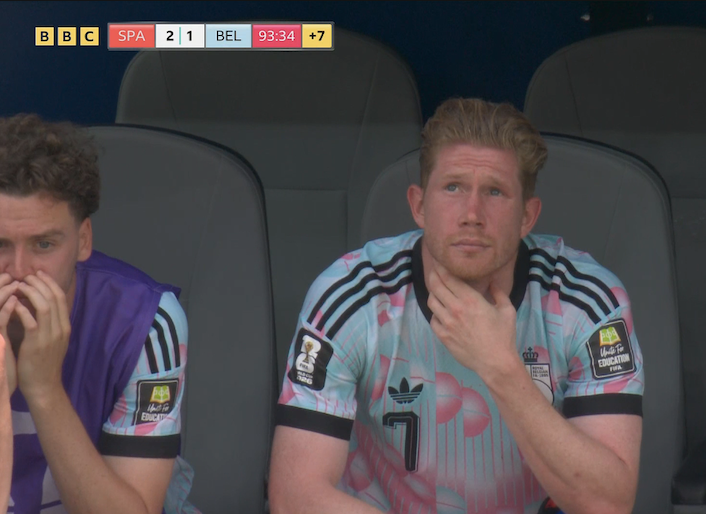 _BeFootball's tweet photo. Le dernier match de Kevin De Bruyne 🇧🇪 en Coupe du Monde..

La fin d'une ère..😪 https://t.co/LROHcw7Wbr