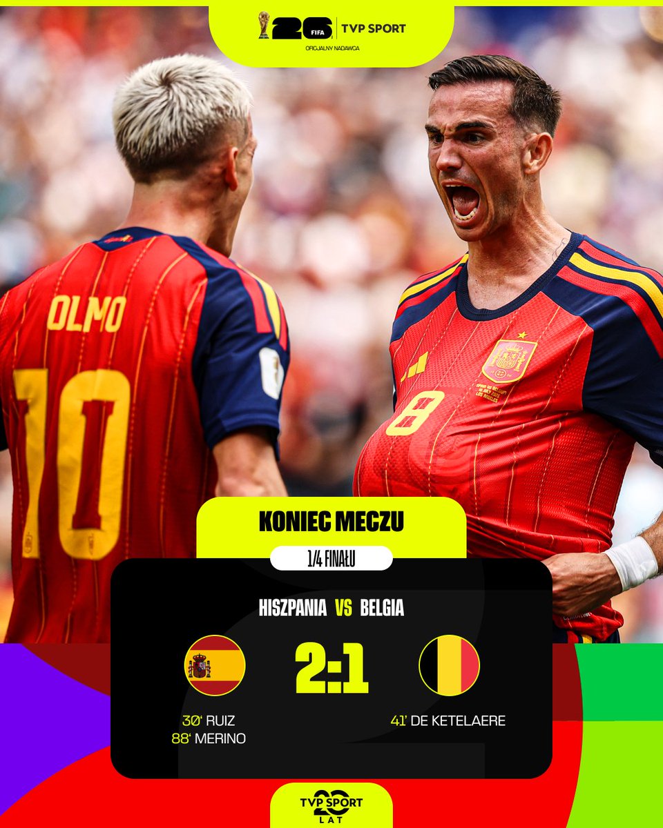 sport_tvppl's tweet photo. 𝐇𝐈𝐒𝐙𝐏𝐀𝐍𝐈𝐀 kolejnym półfinalistą mundialu! 🇪🇸 Tam czeka na nich Francja! https://t.co/roCtB9mMhf