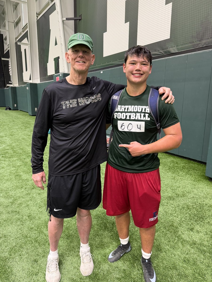KwokElijah's tweet photo. Great camp at @DartmouthFTBL where I had an amazing experience and learned a lot. Thank you @coachkeithclark and @luke_seale for coaching me up! https://t.co/FQbJg2saVY