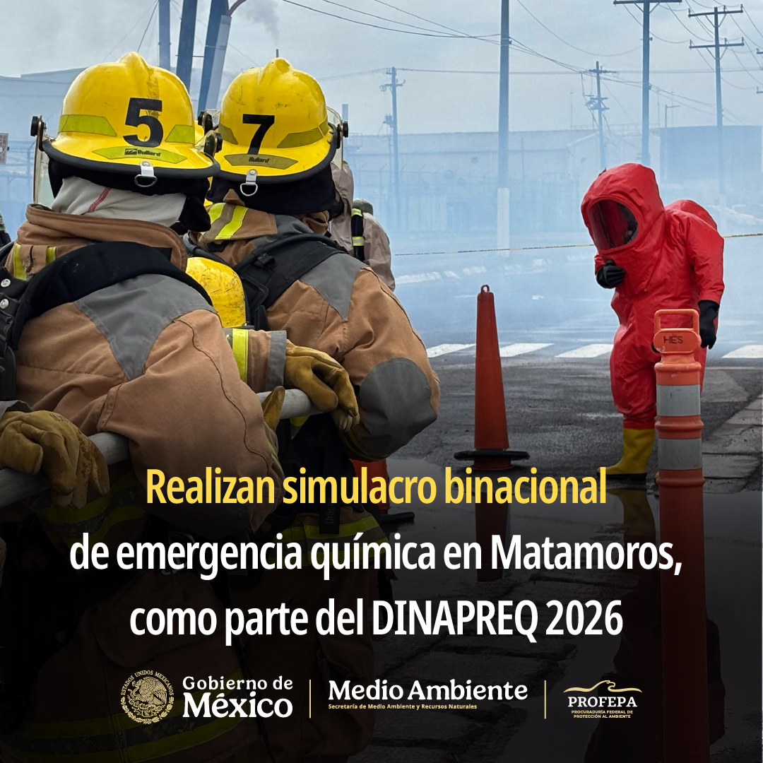 PROFEPA_Mx's tweet photo. El #DINAPREQ2026 🧪🚧es un ejercicio que permitió evaluar la capacidad de respuesta y coordinación de las autoridades, brigadas especializadas y cuerpos de emergencia ante un incidente con sustancias químicas peligrosas.

📌Lee más ➡️ https://t.co/rqCvjbtxto https://t.co/ehVCqgccsB