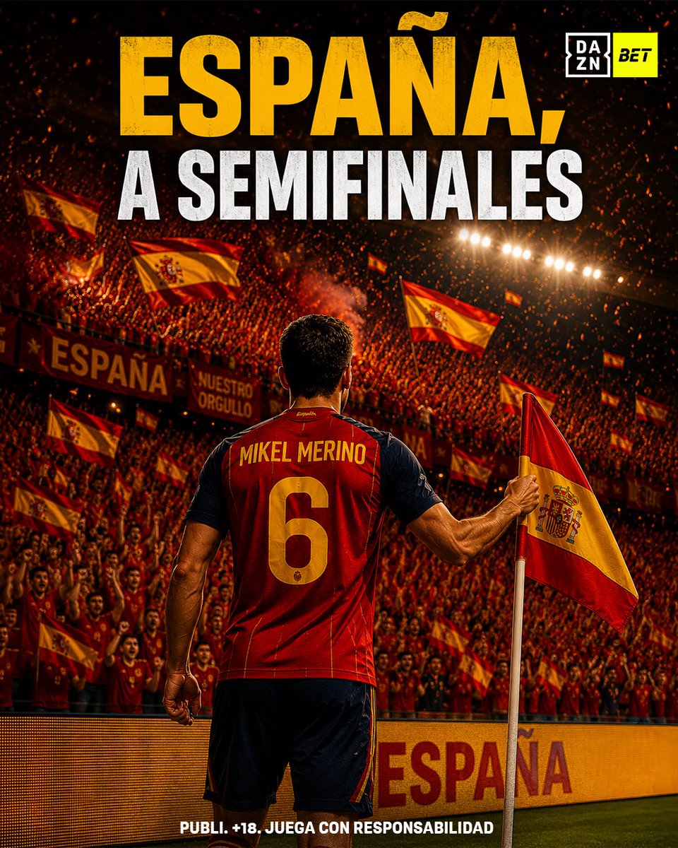 DAZN_ES's tweet photo. ¡A SEMIFINALES! 🔥

San Mikel Merino siempre aparece y mantiene vivo el sueño de todo un país 🇪🇸👊

#DAZNBTESPAÑA https://t.co/CFymT9xgN9