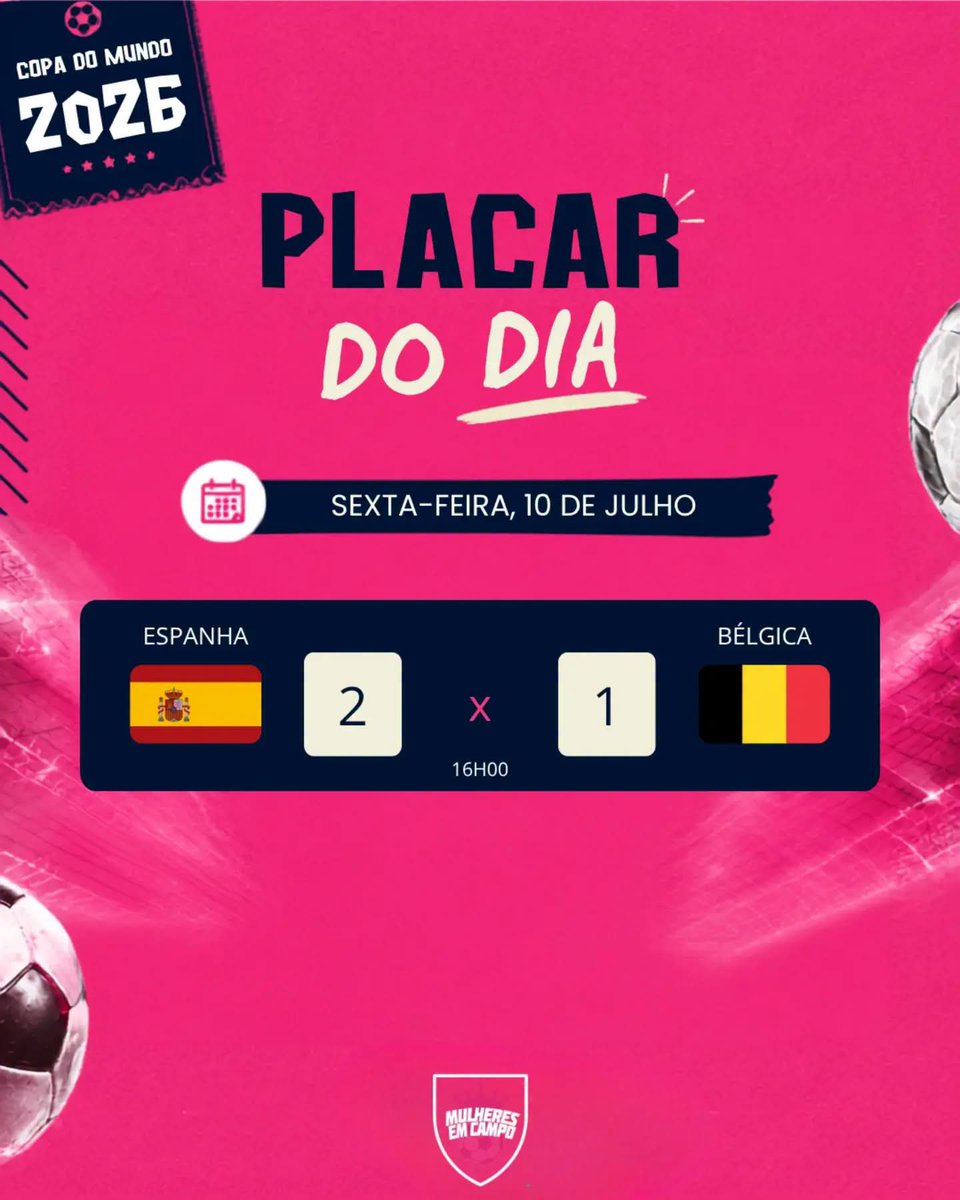 blog_mec's tweet photo. Que jogo! 🇪🇸

A Espanha garante a vitória por 2 a 1 contra a Bélgica e segue firme na competição. A emoção da Copa não para!

 #MECnaCopa #FIFAWorldCup #CopaDoMundo26 https://t.co/9dLIiyTwjz