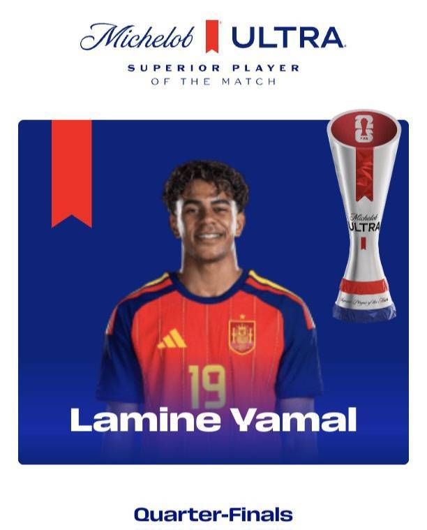 BarcaTimes's tweet photo. 🚨| 𝐁𝐑𝐄𝐀𝐊𝐈𝐍𝐆: Lamine Yamal has been named as the official 𝐌𝐎𝐓𝐌! ⭐🇪🇸 https://t.co/iC6agjanX2