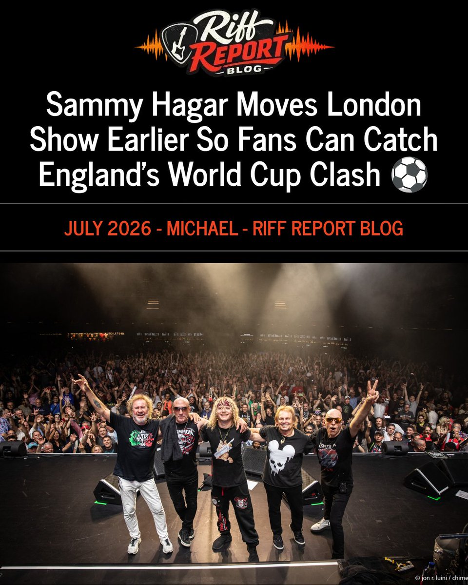sammyhagar's tweet photo. Come party with Sammy &amp; the band before Saturday's World Cup match, then after you've recovered, come back on Sunday to celebrate (or forget the result and party anyway)! 🤘🍻

Read the article: https://t.co/iHsgFqGhpi

#SammyHagar #BestOfAllWorlds #bestofallworldstour https://t.co/oc6m28GWfg