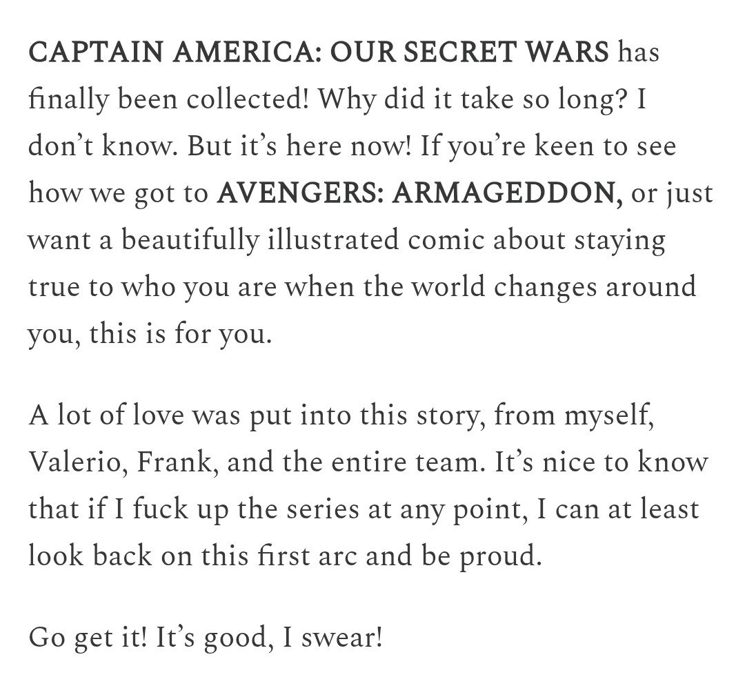 Captain America: Steve Rogers News tweet media