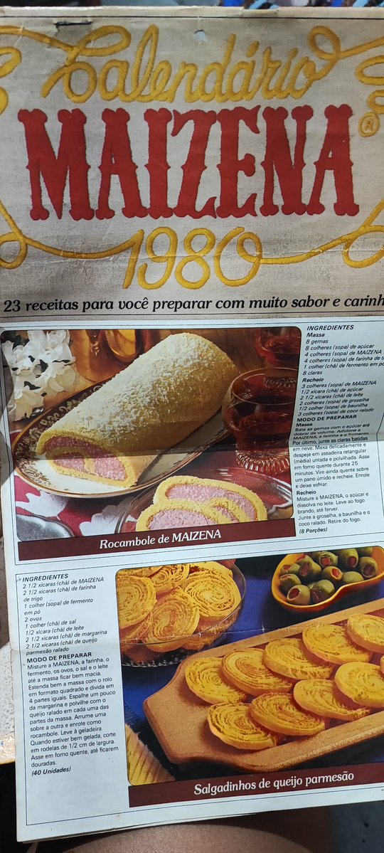 AndreiadoCarmo3's tweet photo. Minha tia tem alzheimer e estamos desocupando a casa dela, como uma boa mineira, tem vários livros de receita, dentre eles achei esses.
Como a vida é breve né.
@Maizena_AR lembram desse calendário??
@sadia fizeram essa colab junto cm a aclamada revista Cláudia. https://t.co/r7grsCeKb3