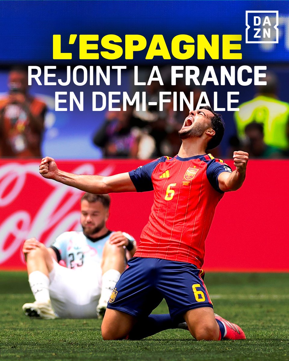 DAZN_FR's tweet photo. 🔥🇪🇸 | L'ESPAGNE ARRACHE SA PLACE EN DEMI

Buteuse dans le money time face à la Belgique (2-1), la Roja file en demi-finale et défiera la France pour une place en finale 🇫🇷⏱️ https://t.co/hrWnNijimS