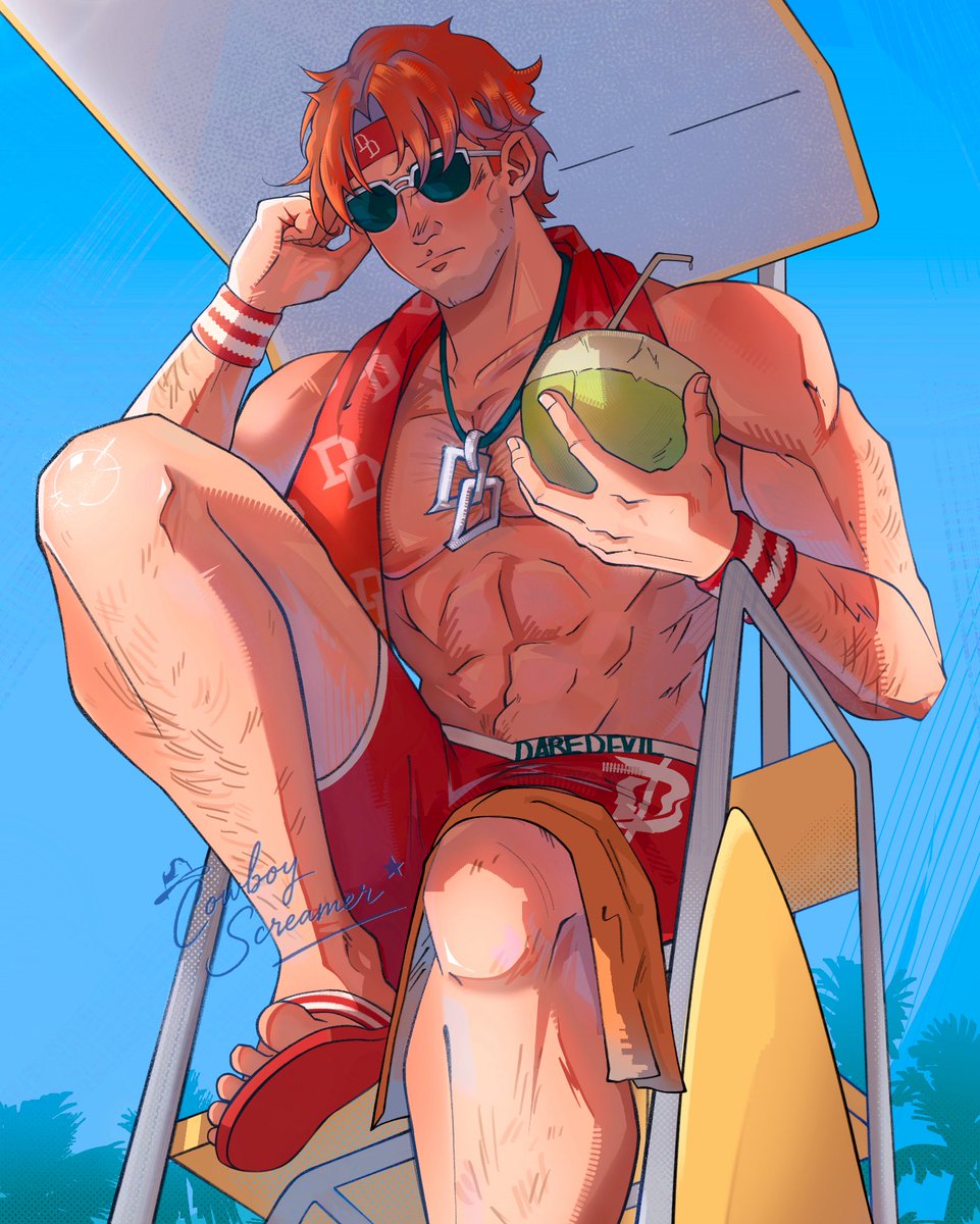 CowboyScreamer's tweet photo. DD on lifeguard duty☀️
#daredevil #RivalsSummer #marvelrivalsㅤㅤ https://t.co/CGpB3Xq2oD