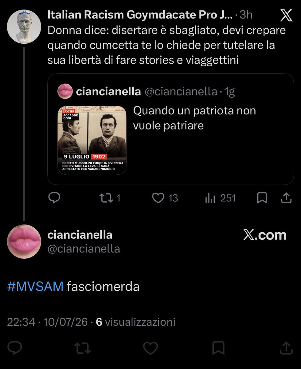 Italian Racism Goymdacate Pro Judaism Edition tweet media