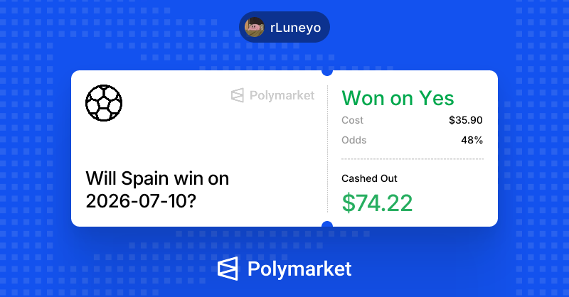 rLuneyo's tweet photo. I just won on @Polymarket. https://t.co/NN4O4s9FsC https://t.co/DoorF3zaMB