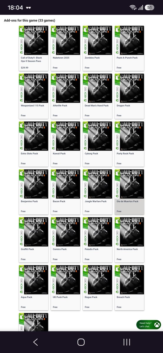 XboxInfinite117's tweet photo. COD Black Ops 2 DLC are now free on XBOX 👀 https://t.co/SZADR9f2V7