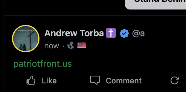 Andrew Torba tweet media