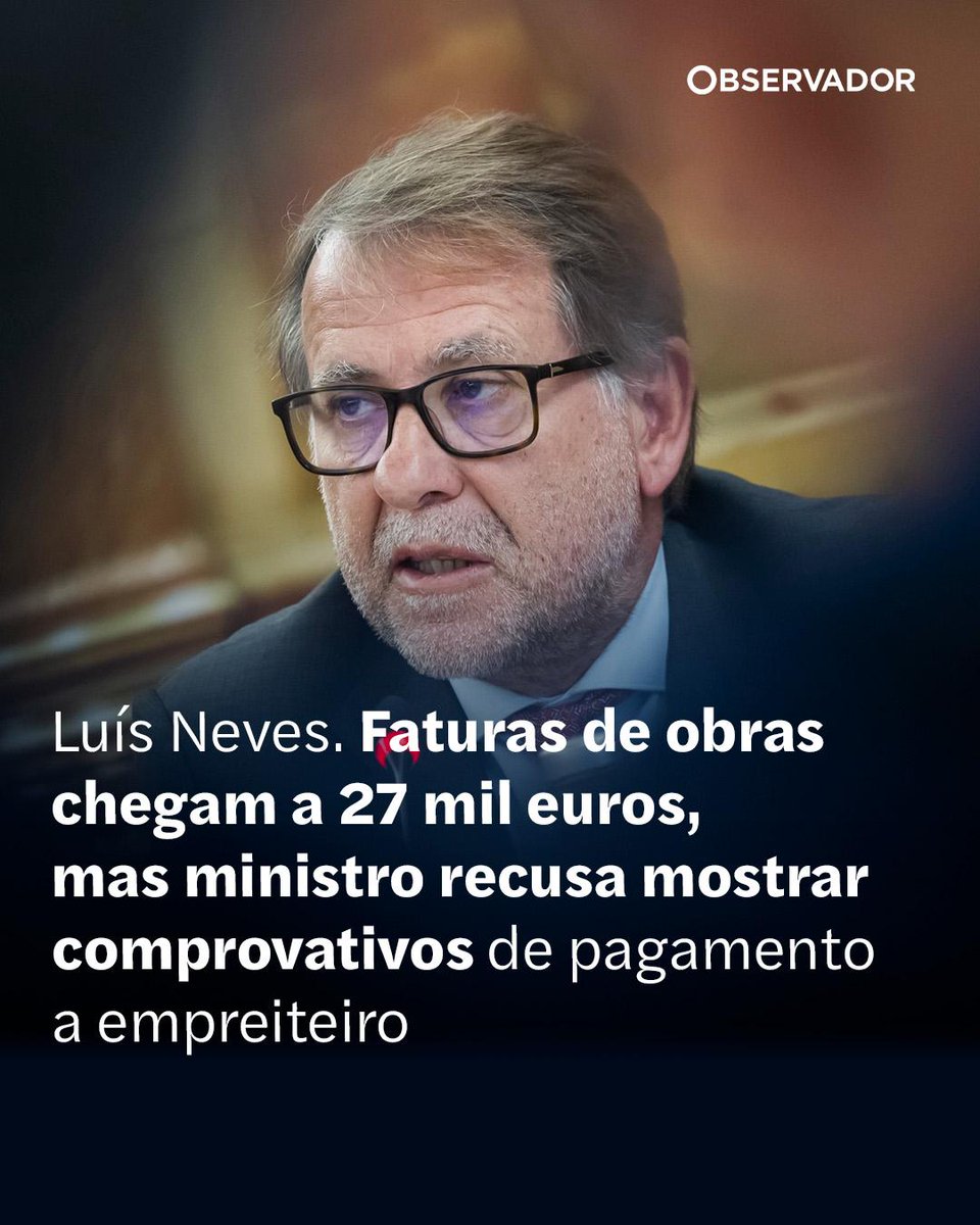 observadorpt's tweet photo. Observador solicitou comprovativos de pagamento de 5 mil euros a empreiteiro de Barcelos que ganhou concursos para obras na PJ. Luís Neves diz que "registo de faturas no portal da AT" prova pagamento.

#MAI #LuísNeves #Governo https://t.co/Yt5VJ323HV