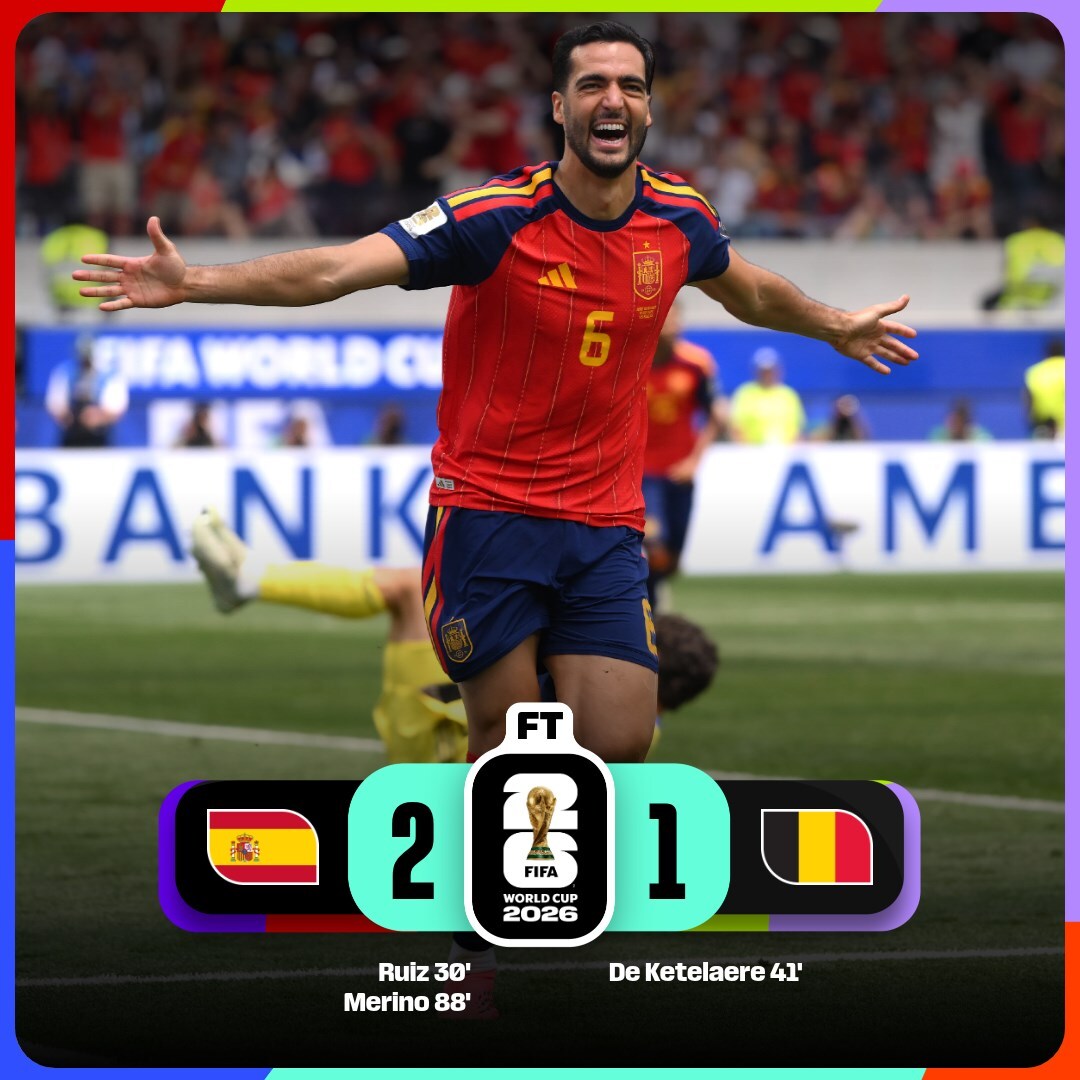 FIFAWorldCup's tweet photo. Spain grab a late goal to secure their place in the Semi-final! 🇪🇸

#FIFAWorldCup