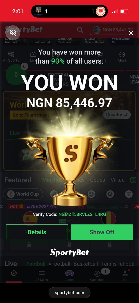SmartBetHuky's tweet photo. Another solid win! ✅
My analysis is built on discipline, statistics, and value… not luck. Consistency always beats chasing losses.
Follow for more football insights and winning analysis. 📈⚽
#SportyBet #BettingTips #FootballAnalysis #Winning https://t.co/WBiuctSSJh