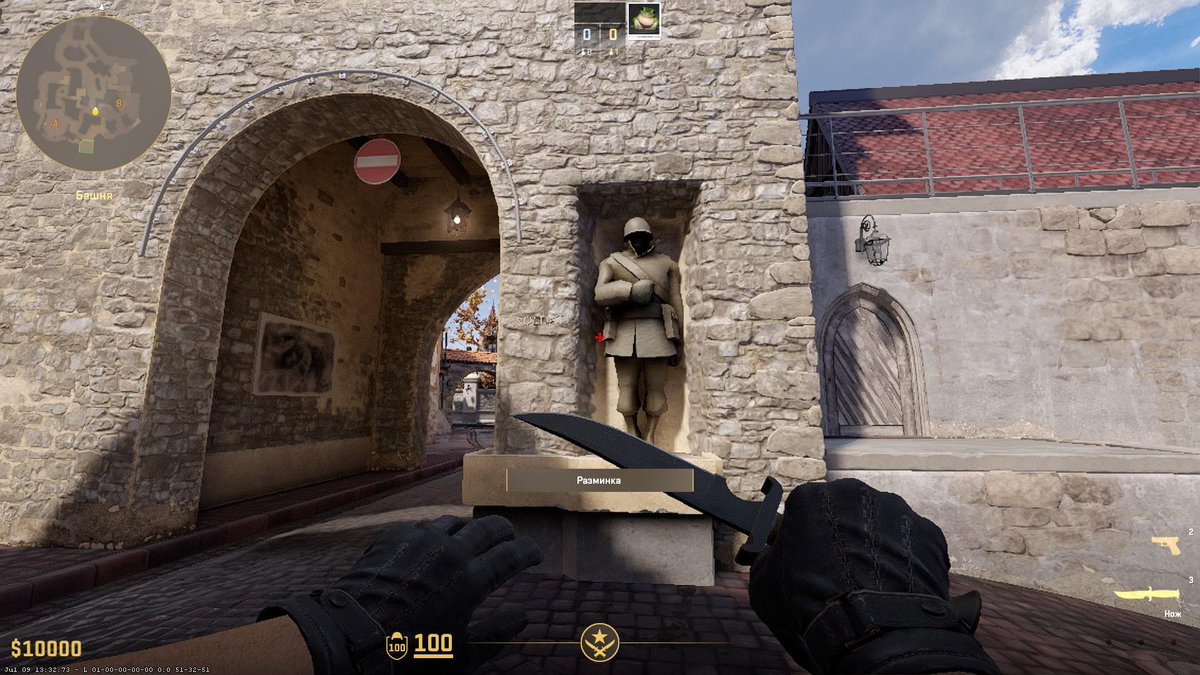 a statue of Soldier from TF2 is found in a CS2 map called Fachwerk