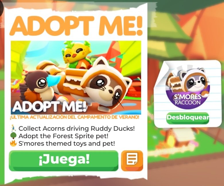 NoticiasAdoptMe's tweet photo. Actualización de Adopt Me 10 de Julio - 2026
🌞🏕️Festival de Verano 2026(Campamento)🏕️🌞- Semana 4 - Final
-🌳 3 Nuevas mascotas: ¡Pato colorado, duendecito del bosque y mapache s'mores!
-🏃 ¡Nuevo minijuego corre pato!
-🍮¡Nuevos juguetes! https://t.co/MMaDkyfcGj