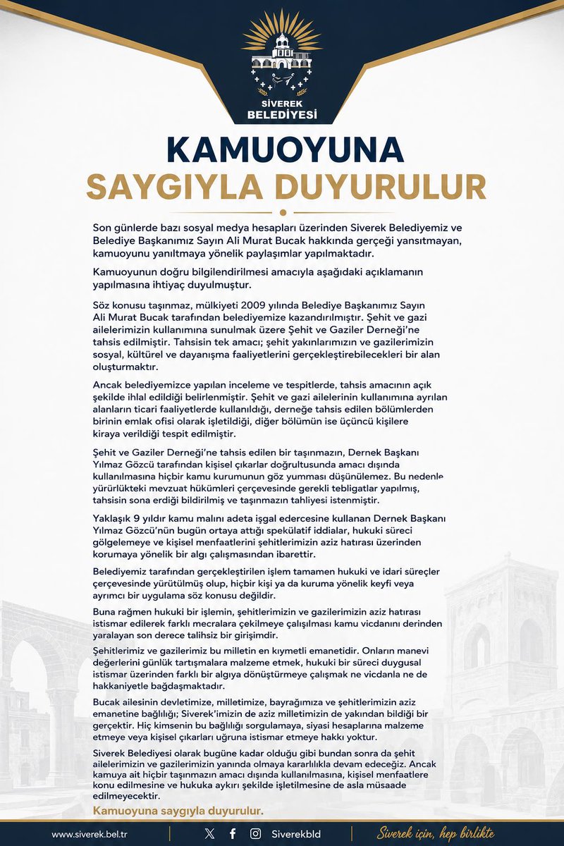 bucakalimurat82's tweet photo. Kamuoyuna Saygıyla

@TC_icisleri 
@mustafaciftcitr 
@UrfaValiligi 
@hasansildak 
@siverekkaymakam 
@salihsakmia 
@milhamigunbegi 
@Cengizozeyran82 https://t.co/k0n0hGTo43