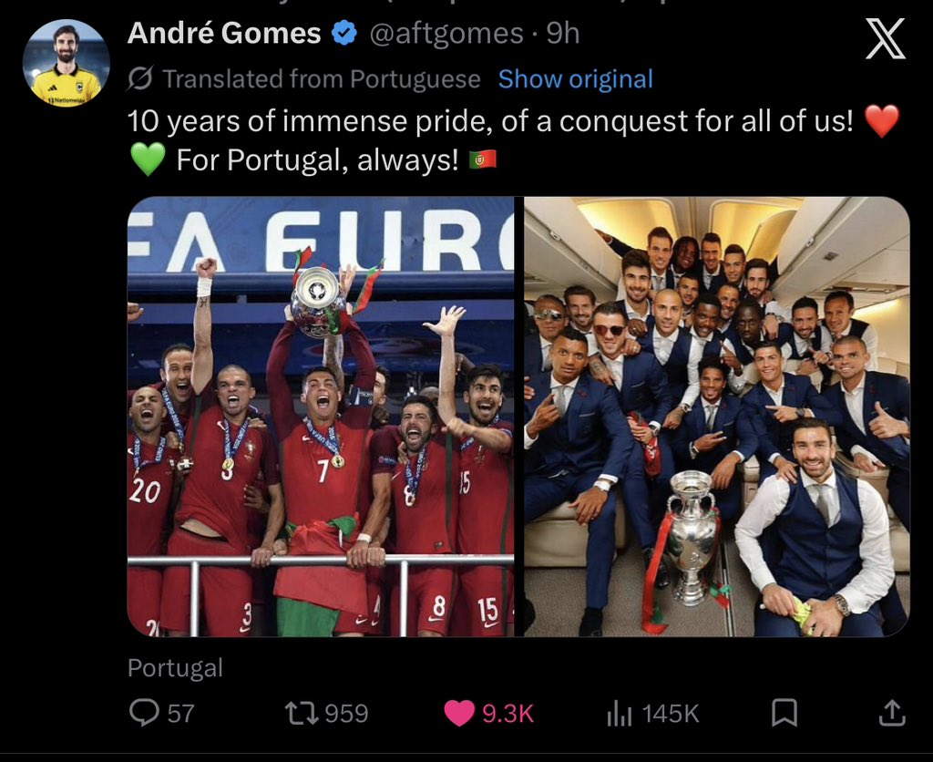 thee_ovie's tweet photo. So all of them that posted today celebrating their EURO achievement on the day they won it a decade ago means they are SAD and childish. Lmao.

This guy suppose get sense pass like this. https://t.co/RudQcDo4X5