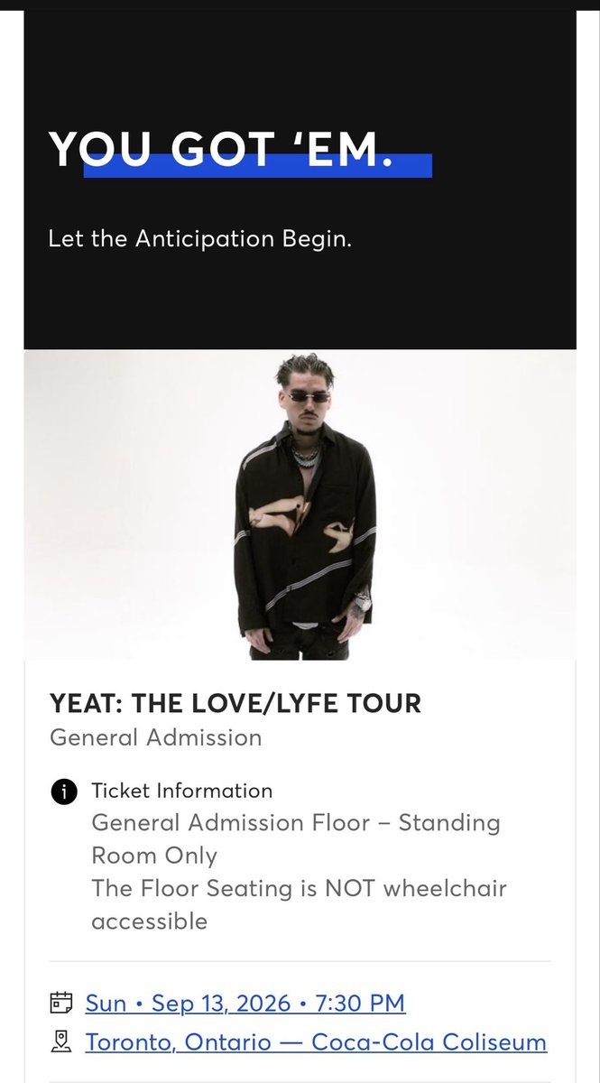 FNQ516's tweet photo. Could genuinely not give af about Yeat 

We finally getting pz in Toronto 😭 https://t.co/Q3ySOvppv2