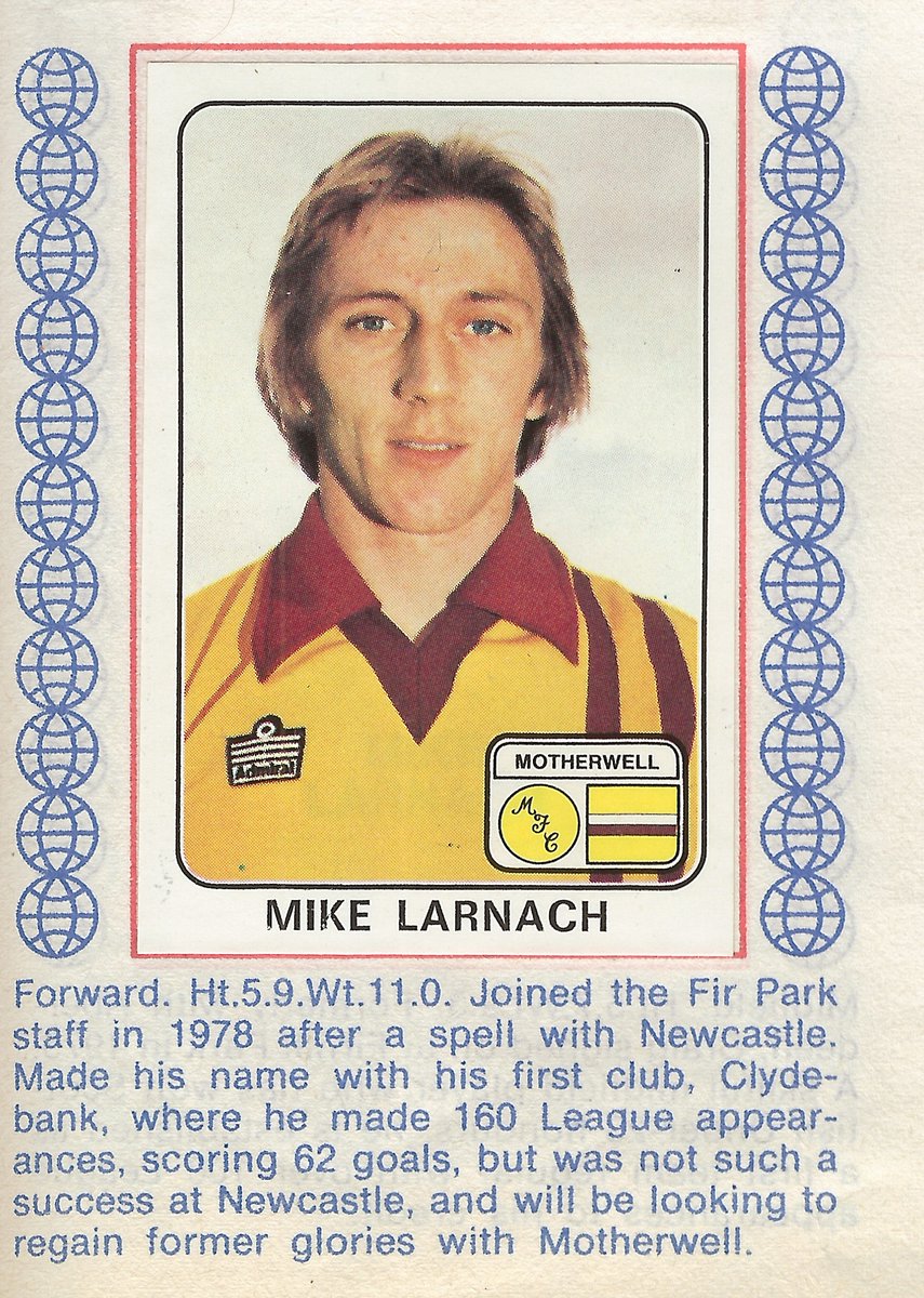 ScotsFootyCards's tweet photo. #MikeLarnach #Motherwell #Panini 1979 https://t.co/zlCHii9R3F
