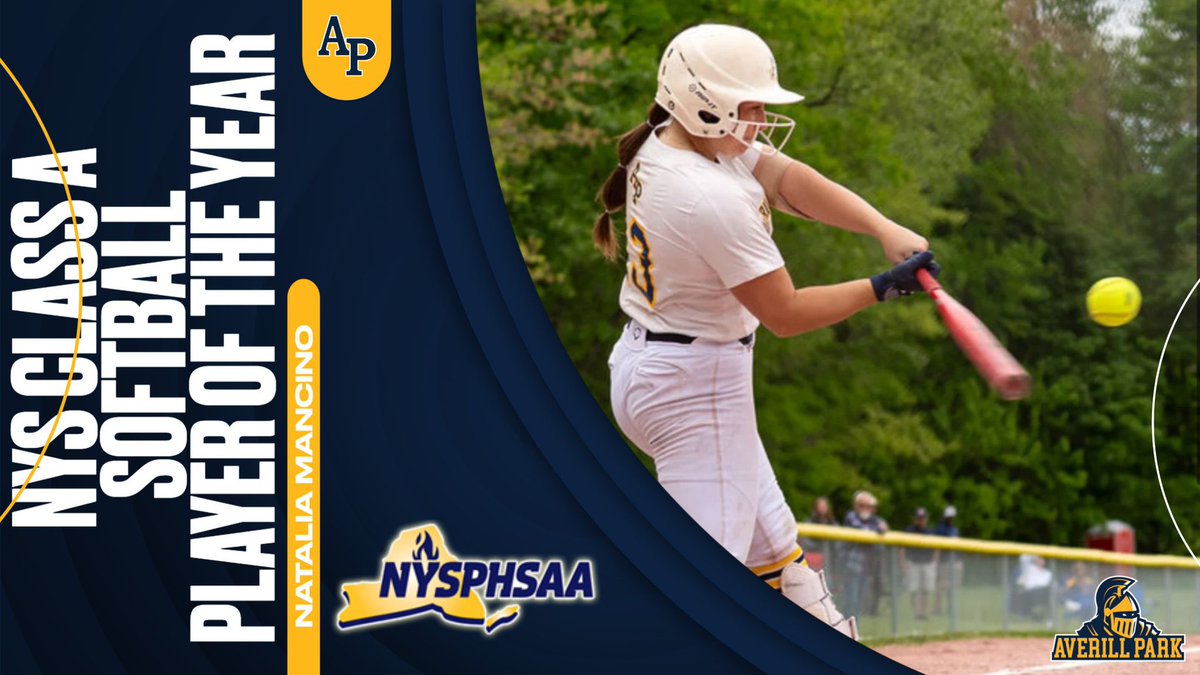 Natalia_MM52's tweet photo. I could not be more thankful to be named Catcher of the year for section 2. And player of the year for New York State class A. Thank you to Averill park softball for making my last year the most memorable year yet. #13out @softballatAP @UBBullssoftball @CDFusionSB @518Softball https://t.co/x78YOVjAFx