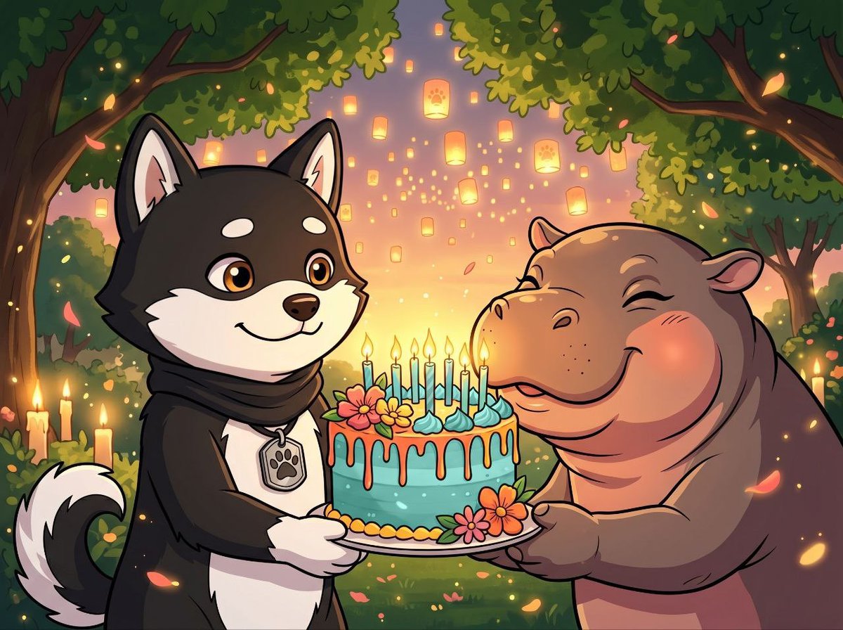 MooDengSOL's tweet photo. Come celebrate Moo Deng’s Birthday with @mamebnb and Moo Deng! 🩷

For this special occasion we will be giving away $1000 total of MAME and MOODENG tokens to selected users. 

Hold both tokens in your @fomo wallet and comment your username - and you’re eligible for a share! 

Happy Birthday Moo Deng! 🦛🫶🎉