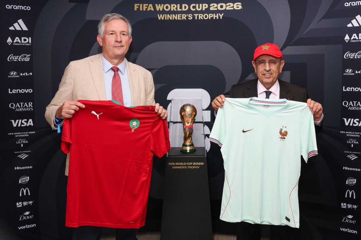 youamrani's tweet photo. Delighted to have watched yesterday’s match alongside my French counterpart, Ambassador Laurent Bili @FrenchAmbUS.

Beyond passion the match was yet another reminder of the vibrant, enduring, and resilient friendship between Morocco and France. https://t.co/HcBOtNzkhZ