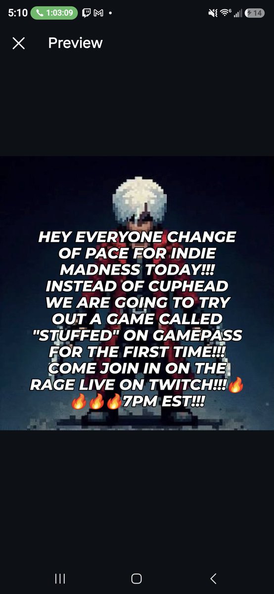 8BitHunter08's tweet photo. COME JOIN THE RAGE LIVE ON TWITCH AS WE TRY OUT A GAME CALLED "STUFFED" FOR THE VERY FIRST TIME!!!!🔥🔥🔥🔥 JOIN US AT https://t.co/YY8npAFMN8 https://t.co/WEazsnXbiw