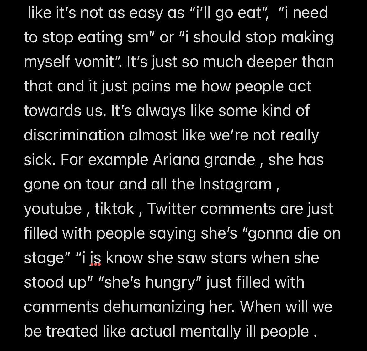 ysarianator's tweet photo. anybody just mad about how non disordered people do not treat EDs like actual mental illnesses and diseases??? https://t.co/oRHCVqkwOG