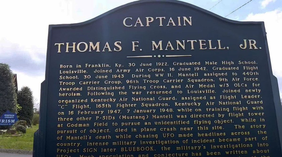 SomewhereSkies's tweet photo. @UAPodcast850 The Mantell case. This was one of several major incidents that prompted Project Sign (Project Saucer) https://t.co/kCR3Pna9uJ