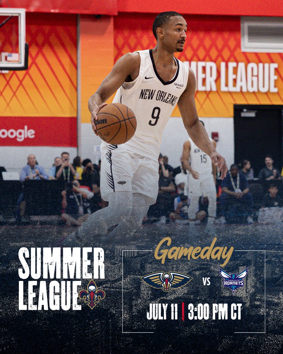 PelicansNBA's tweet photo. Summer League Game 2 🤝 

🆚 Hornets
🕝 3:00 pm CT
📺 GCSEN &amp; Prime Video https://t.co/8BuIs7Xsvb