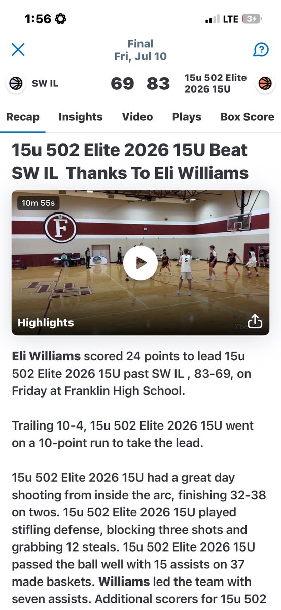 el1_williams's tweet photo. 24 points 7 assists 4 rebounds 3 steals in a win over SW IL Jets @RL_Hoops https://t.co/u3ymROTNmG